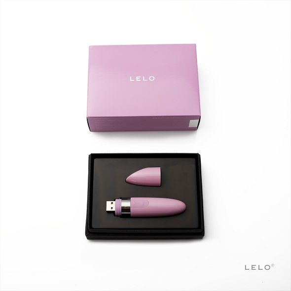 Vibratore da borsetta discreto a forma di rossetto potente e impermeabile con porta USB ricaricabile MIA 2 colore rosa LELO
