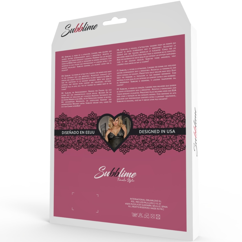 Subblime - Queen Plus Set Top E Mutandine Con Spalline