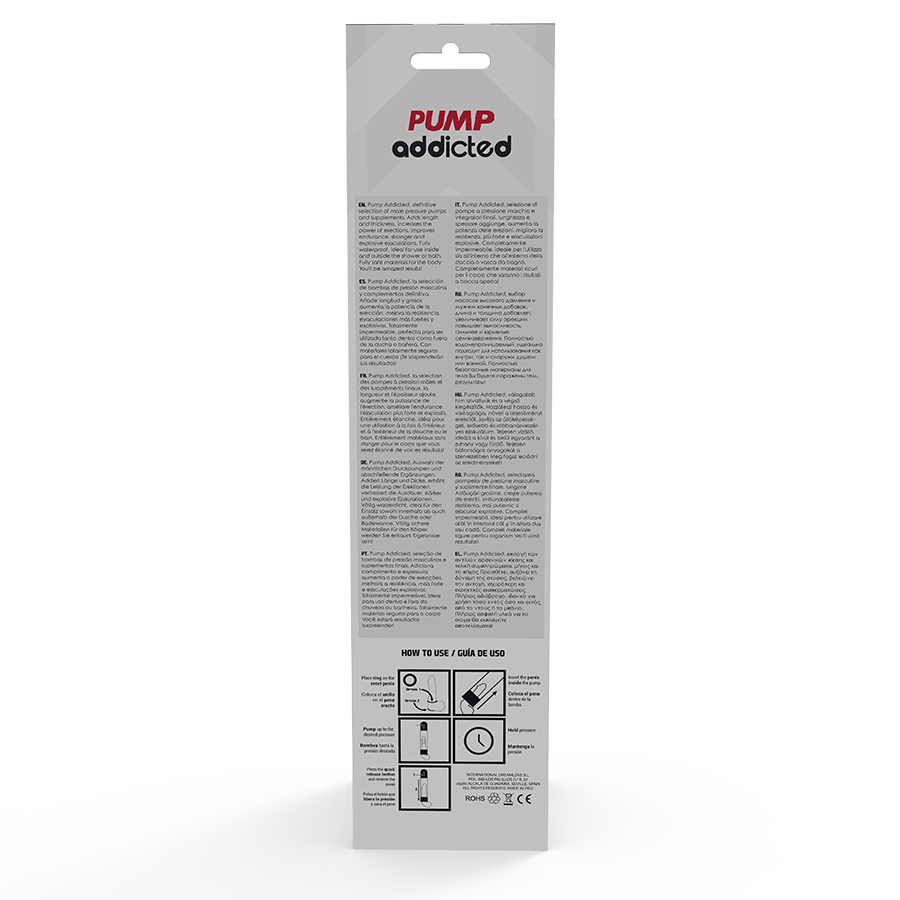 Pompa automatica per l'ingrossamento del pene ingrandisce il pene ed aumenta l'erezione in abs e silicone pump addicted