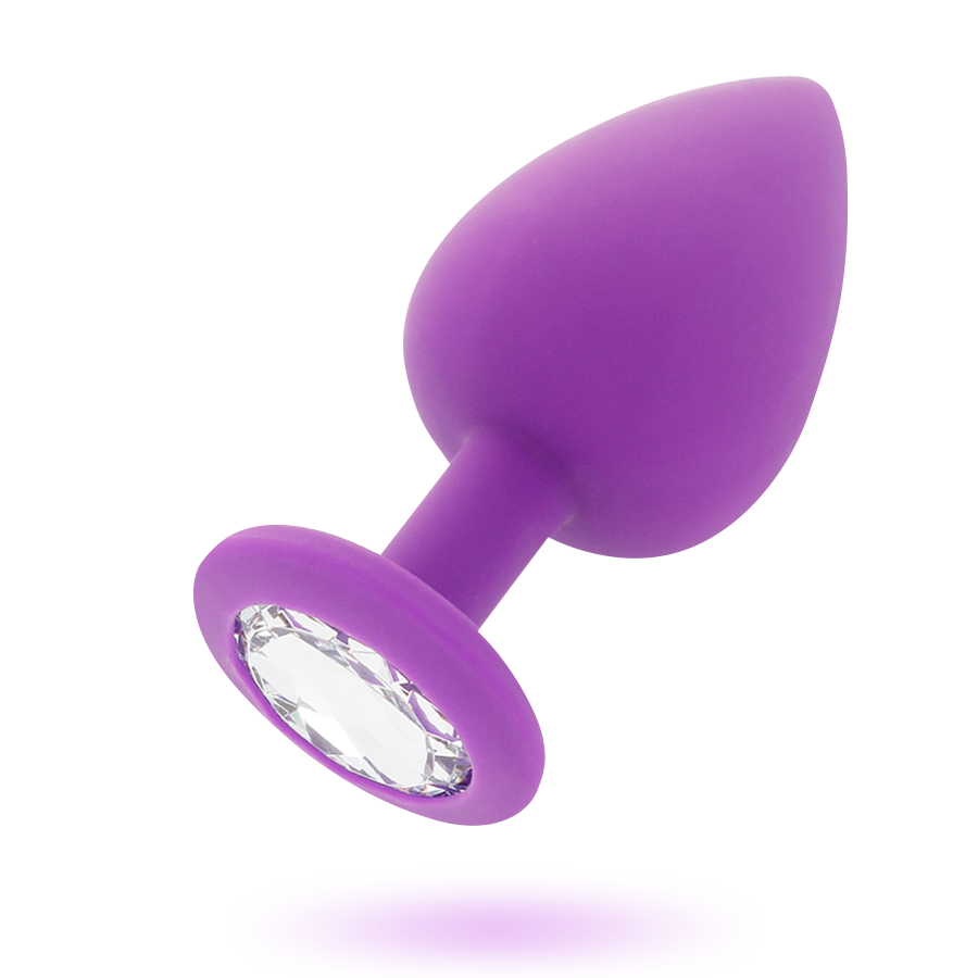 Plug anale lilla morbido e setoso silicone medicale 2,8x7,2 cm flessibile resistente acqua Intense