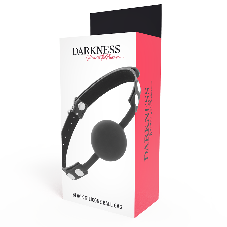 Morso Bavaglio Constrittivo Con Palla Traspirante Regolabile In Silicone Nero Bondage