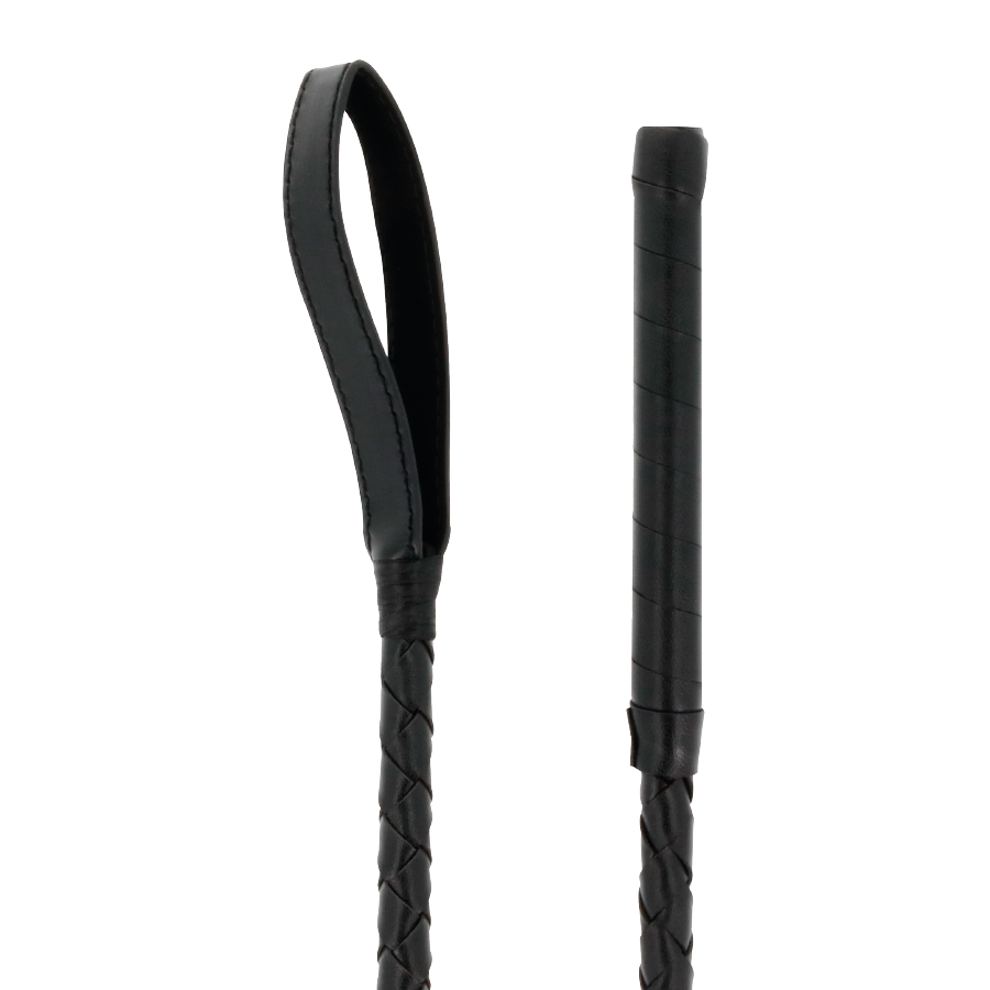 Frustino in pelle manico presa sicura riding crop 55cm darkness