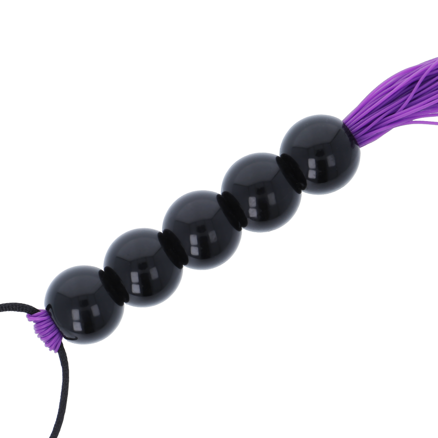 Frustino con manico presa sicura e frange color viole 45cm fetish bondage darkness