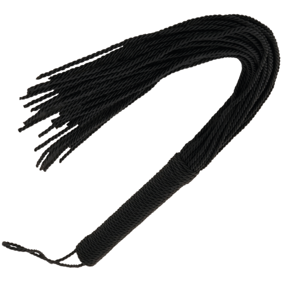 Frustino In Pelle Lavorata Manico Presa Sicura E Frange In Pelle Fetish 50Cm Bondage Darkness