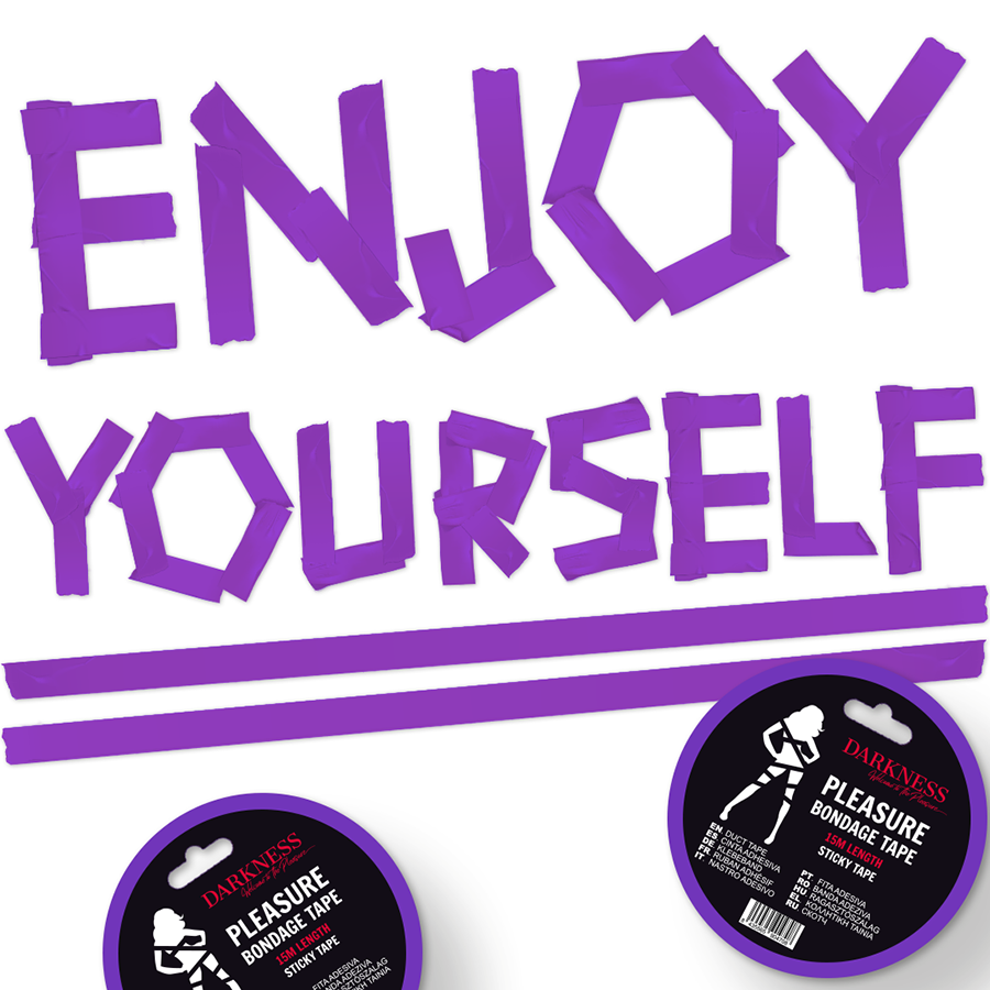 Fascia nastro per legatura costrizione bondage deluxe adesivo viola 15 mt darkness