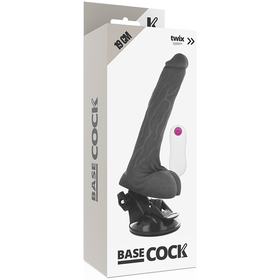 Basecock - Realistic Remote Control Vibrator Natural 19 Cm -O- 4 Cm
