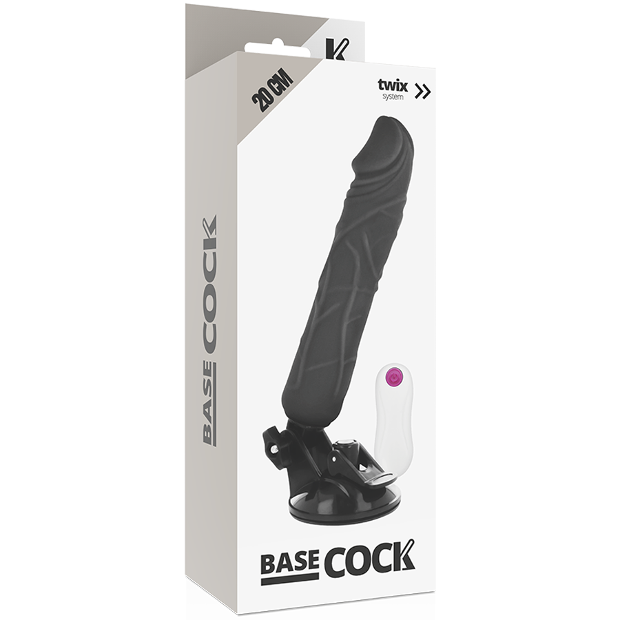 Basecock - Realistic Vibrator Remote Control Flesh 20 Cm -O- 4 Cm