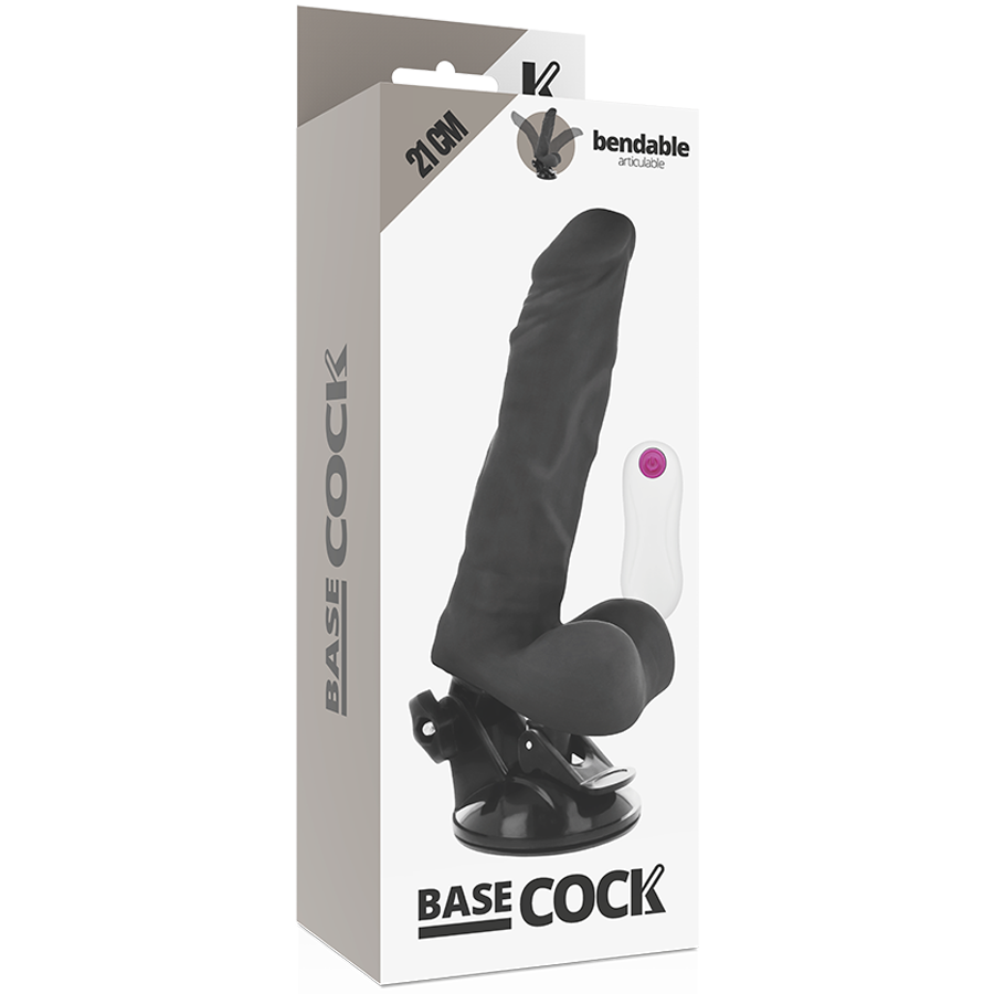 Vibratore Realistico basecock 21x5 cm articolato con telecomando 12 modalità base a ventosa