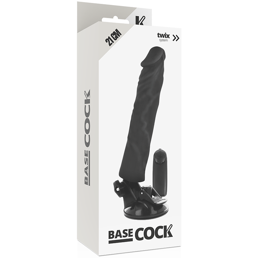 Fallo dildo vibrante realistico 21 cm con telecomando cablato base a ventosa sicuro per il corpo materiale TPE BASECOCK