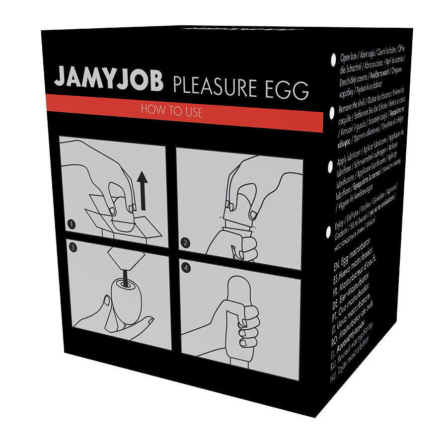 Masturbatore per uomo egg nero discreto elastomero medico ipoallergenico regolabile alto piacere con lubrificante Jamyjob