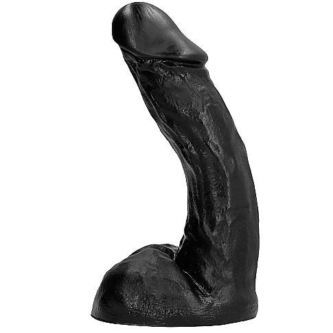 Gode ​​Phallus Réaliste Noir Avec Veines Testiculaires Et Ventouse 23cm Tout Noir