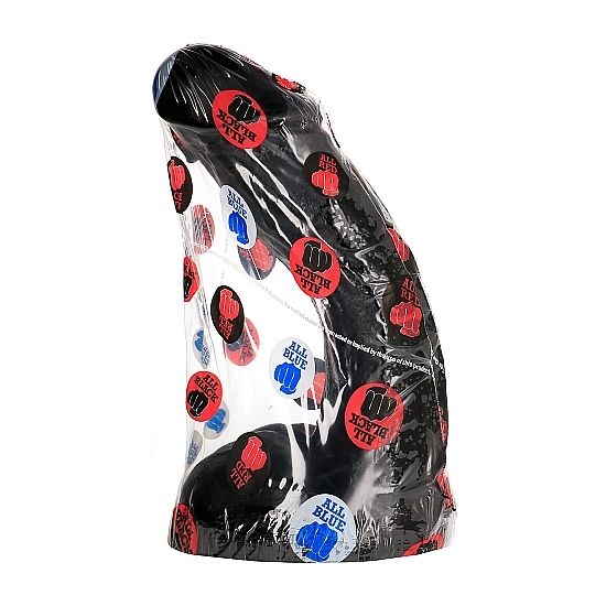 Gode ​​Phallus Réaliste Noir Avec Veines Testiculaires Et Ventouse 23cm Tout Noir