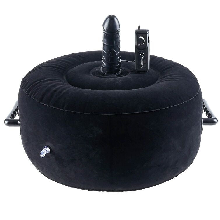 Sedile gonfiabile vibrante con fallo multi-velocità e maniglie EZ Grip ideale per viaggi Fetish Fantasy Series