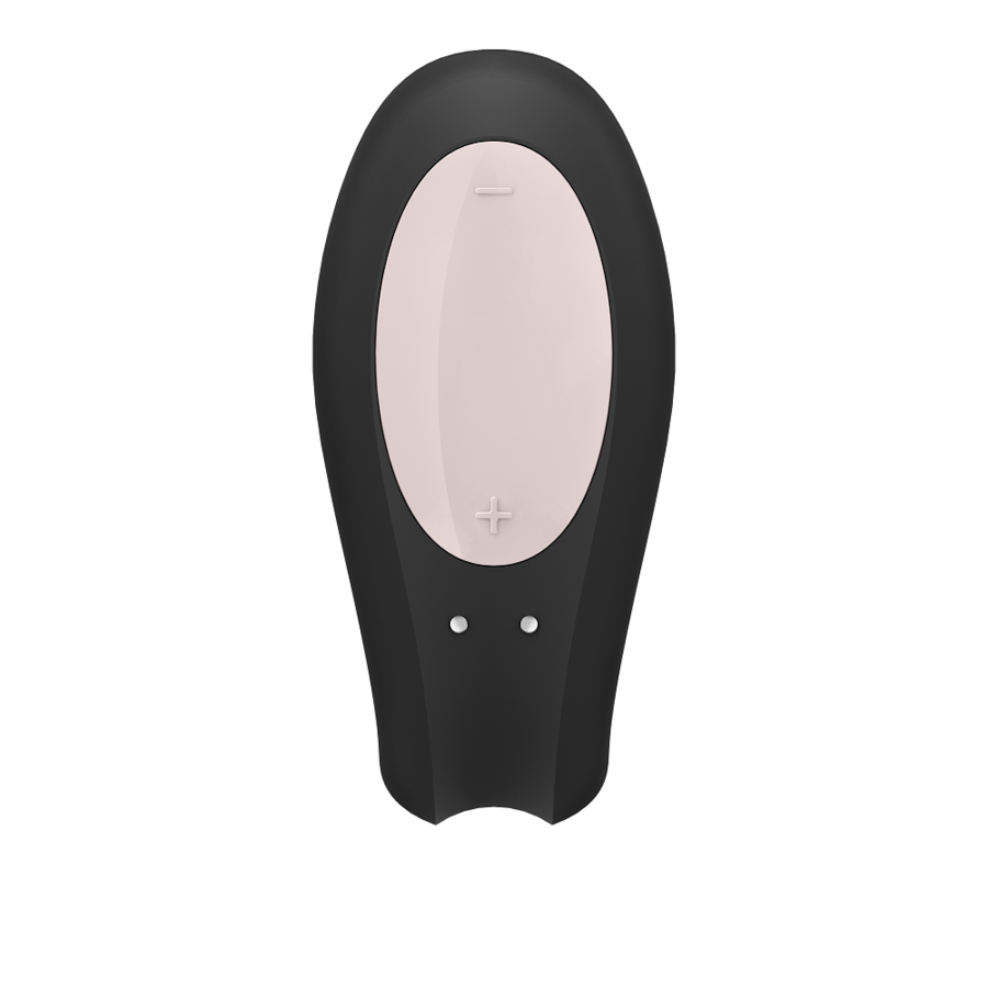 Vibratore di coppia Double Joy nero con app controllabile silicone medico 2 motori impermeabile Satisfyer Connect