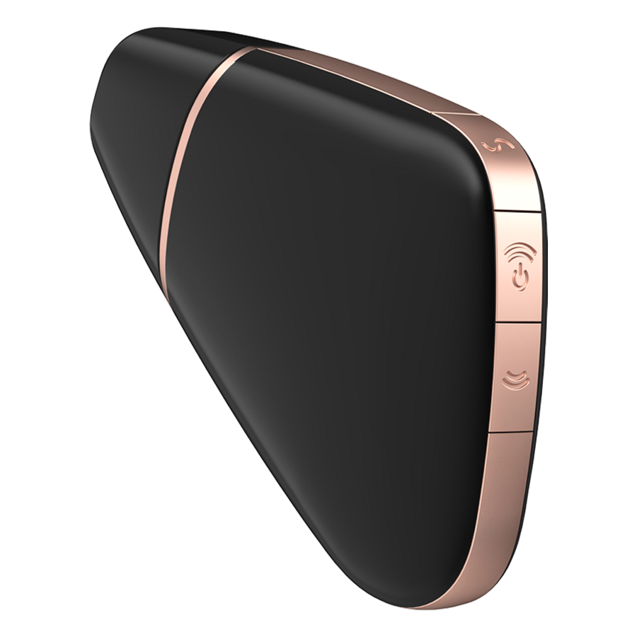 Stimolatore vibratore app intelligente connesso WiFi impermeabile Love Triangle nero silicone ricaricabile Satisfyer Connect