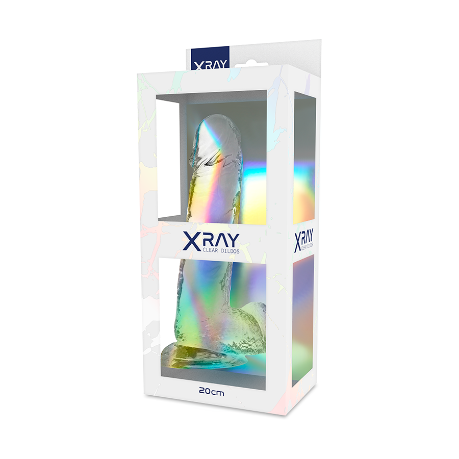 X Ray - Transparent Cock With Balls 20 Cm -O- 4.5 Cm