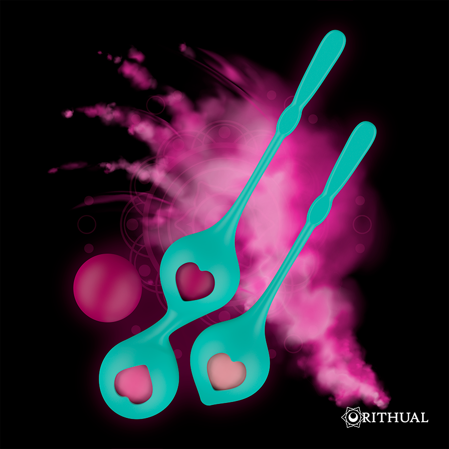 Set palline vaginali per allenamento pelvico in silicone ipoallergenico esercizi Kegel miglior lubrificazione Rithual