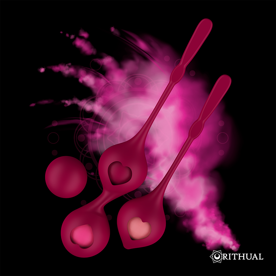 Set palline vaginali per allenamento pelvico in silicone ipoallergenico esercizi Kegel miglior lubrificazione Rithual