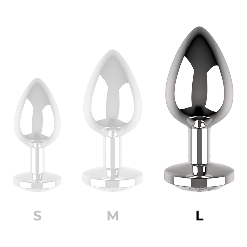 Plug anale in acciaio con cristallo ergonomico 4x9 cm delicato sulla pelle facile da lavare Coquette Toys