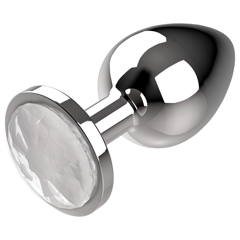 Plug anale in acciaio con cristallo ergonomico 4x9 cm delicato sulla pelle facile da lavare Coquette Toys