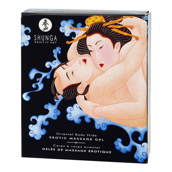 Gel per massaggio erotico corpo a corpo orientale frutta esotica 2x250ml SHUNGA KITS