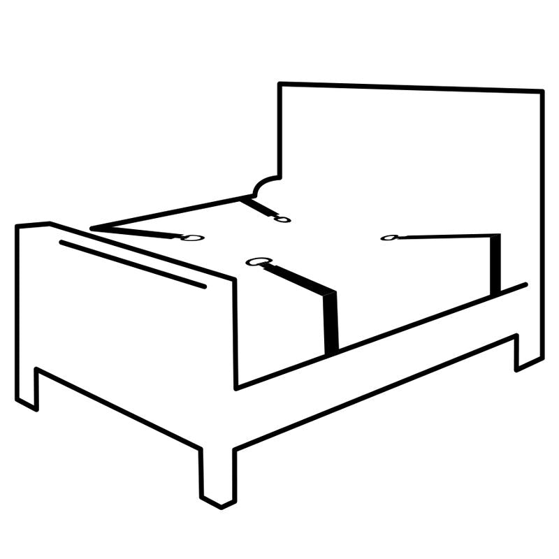 set da sottomissione letto regolabile con imbracatura per polsi e caviglie imbottita in neoprene per comfort oscurante darkness bondage