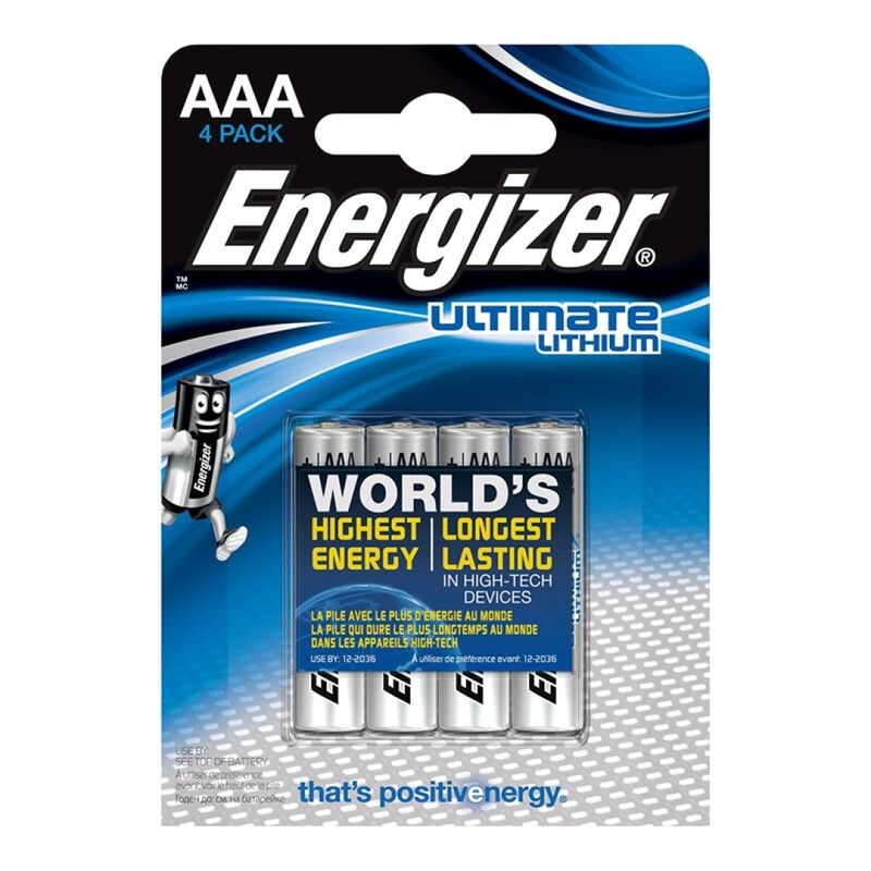 Energizer - Ultimate Litio Aaa L92 Lr03 1,5V *4