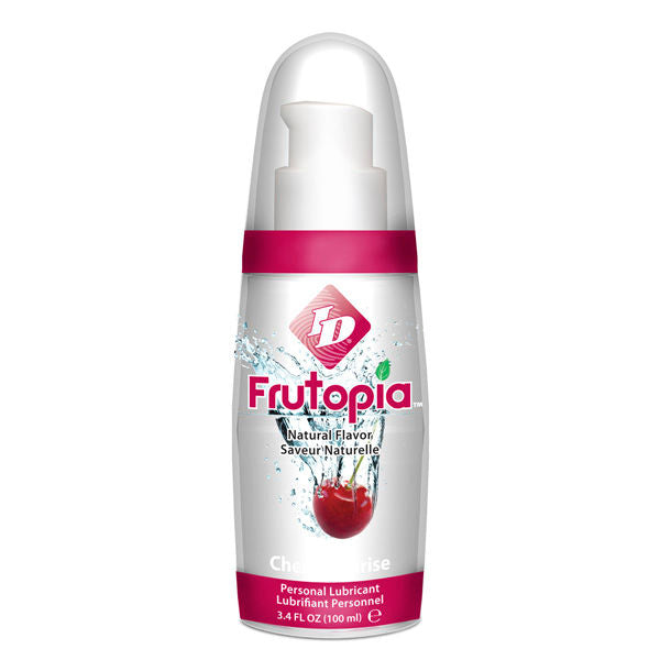 Lubrificante naturale al gusto ciliegia senza zuccheri coloranti vegan e compatibile con lattice 100 ml ID Frutopia