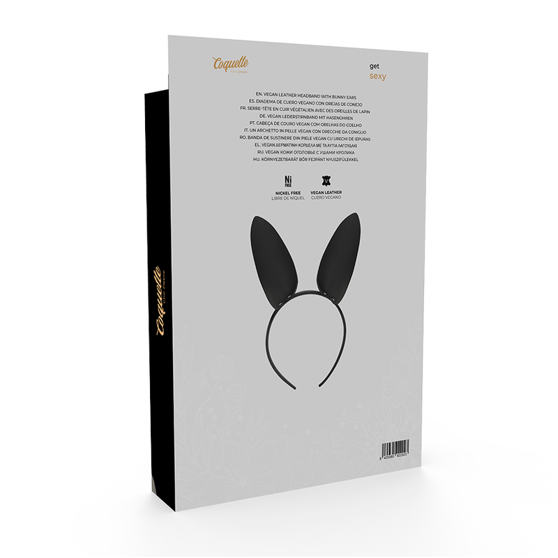 Fascia con orecchie di coniglio in pelle vegana per lingerie sexy Coquette Accessories