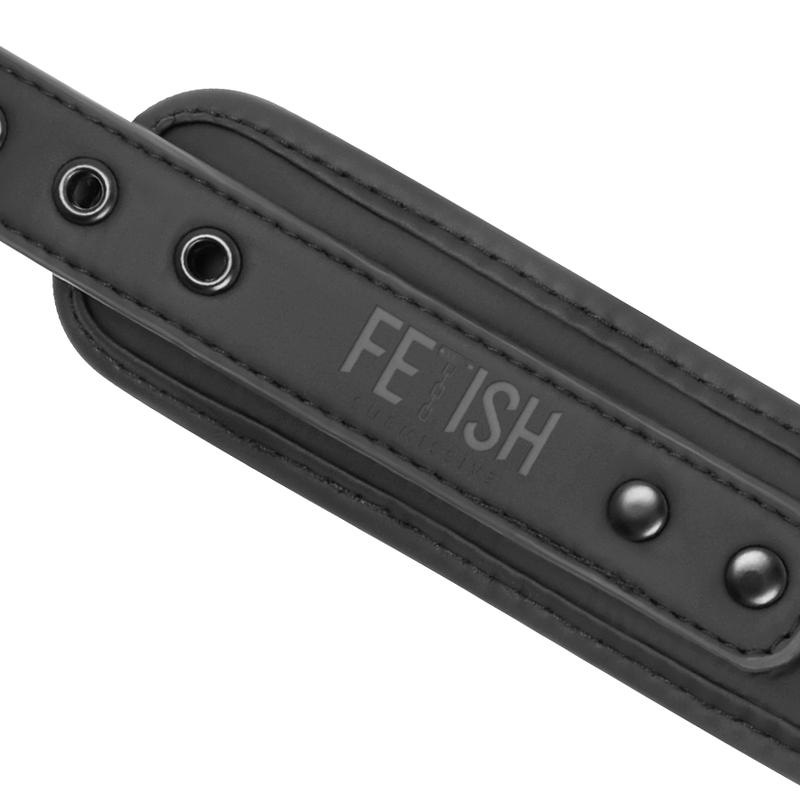 Collare regolabile in neoprene da sottomissione con catena da passeggio bondage