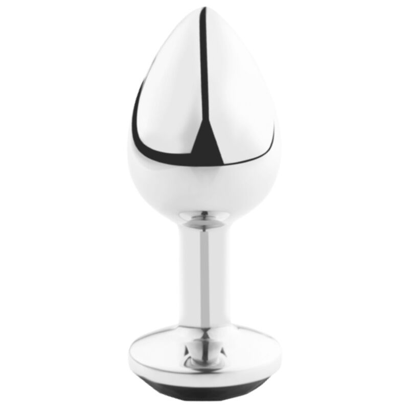 Plug anale in alluminio con testa color diamante nero M secreatplay