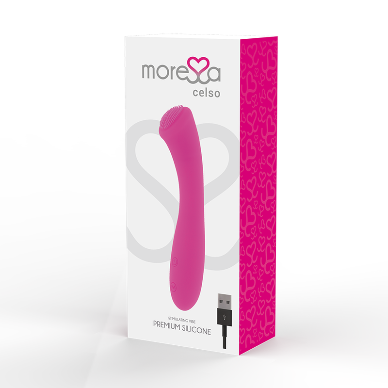 Vibratore silicone medico ricaricabile impermeabile con 30 modalità vibrazione e LED per stimolazione MORESSA