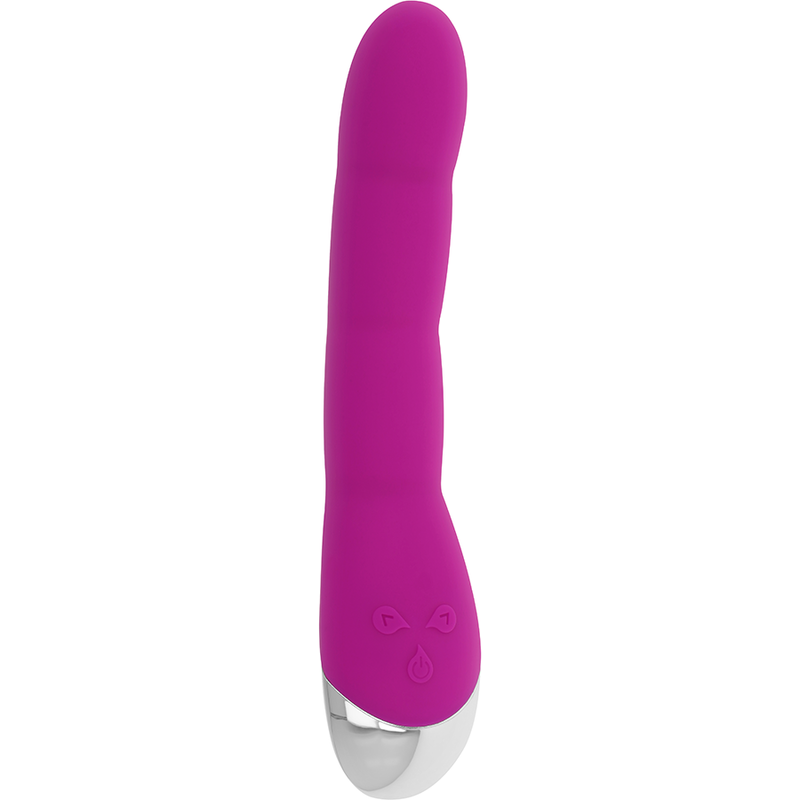 Vibratore stimolatore elegance curvo 21.5 cm lilla 6 modalità 6 velocità ricaricabile USB silicone flessibile potenti vibrazioni Ohmama