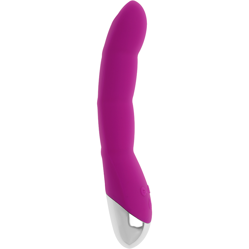 Vibratore stimolatore elegance curvo 21.5 cm lilla 6 modalità 6 velocità ricaricabile USB silicone flessibile potenti vibrazioni Ohmama