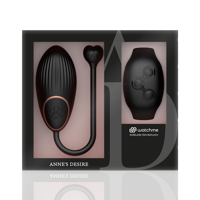 uovo vibrante con controllo remoto watchme impermeabile silicone medico vegano nero Anne'S Desire