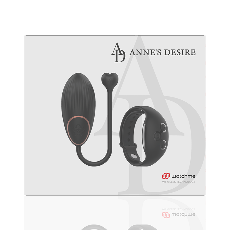 uovo vibrante con controllo remoto watchme impermeabile silicone medico vegano nero Anne'S Desire