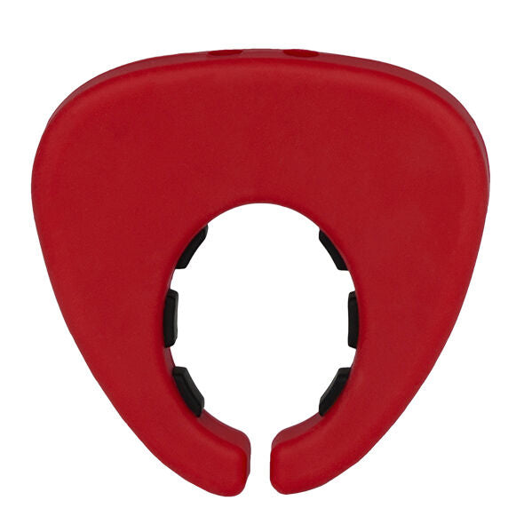 Anello fallico stimolante con elettrostimolazione comfort silicone nero rosso per giochi sessuali coppia masturbazione electrastim