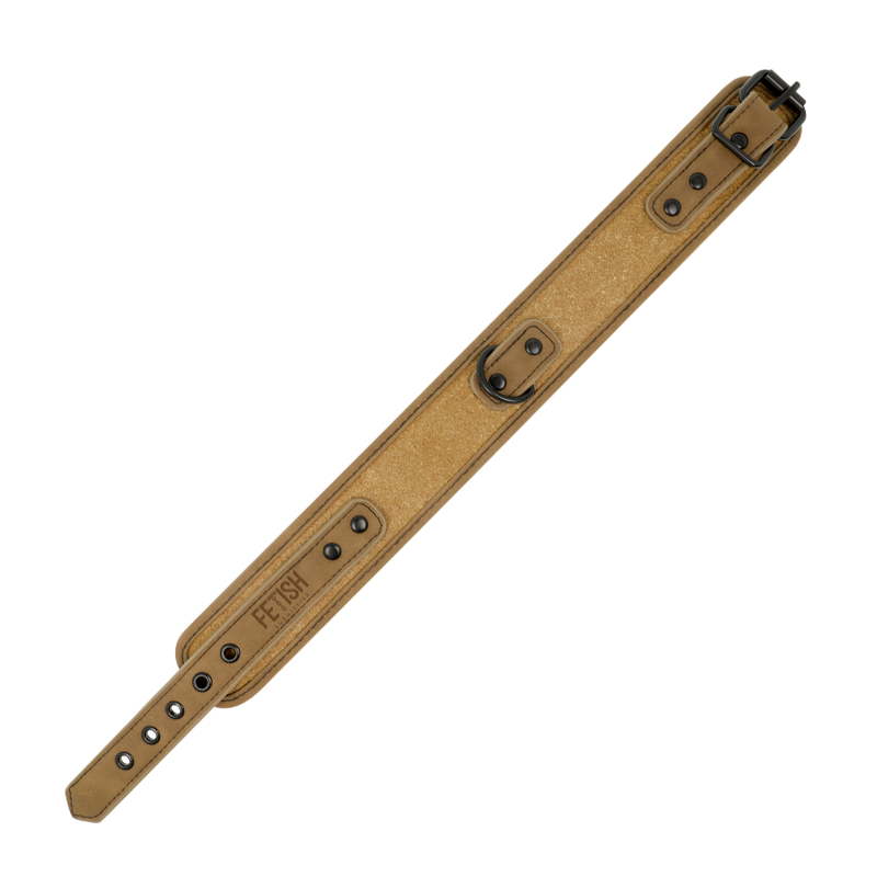 Collare in pelle e neoprene da costrizione con guinzaglio a catena da passeggio Fetish Bondage