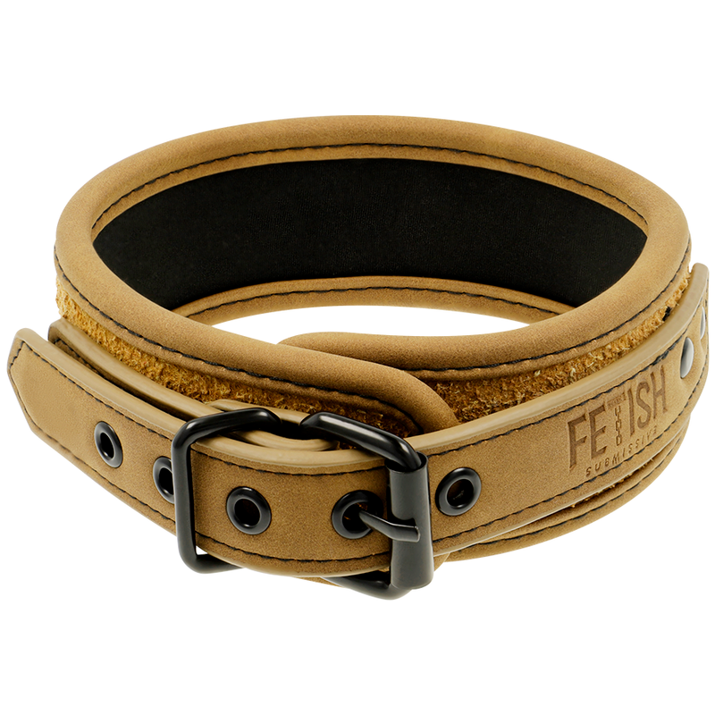 Collare in pelle e neoprene da costrizione con guinzaglio a catena da passeggio Fetish Bondage