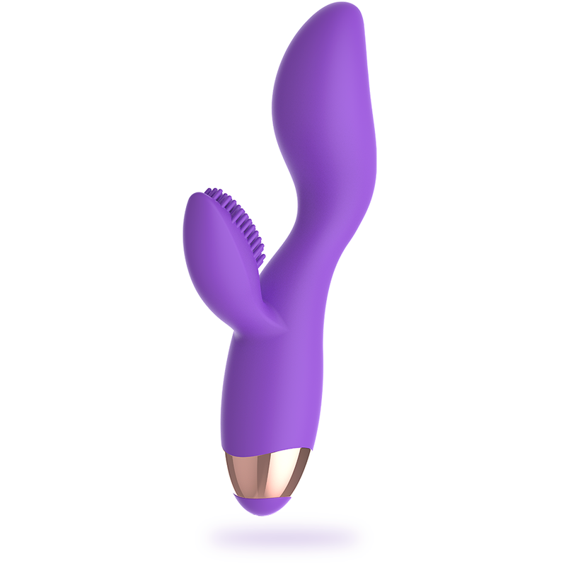 Vibratore ricaricabile doppio motore silicone sicuro stimolazione clitoride flessibile 10 modalità Womanvibe