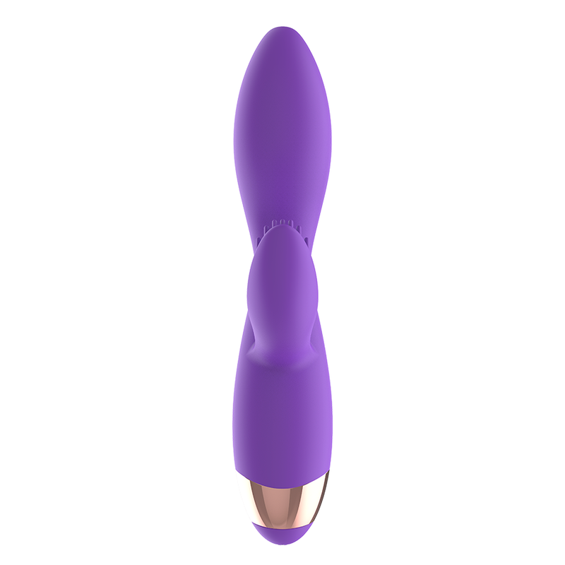 Vibratore ricaricabile doppio motore silicone sicuro stimolazione clitoride flessibile 10 modalità Womanvibe