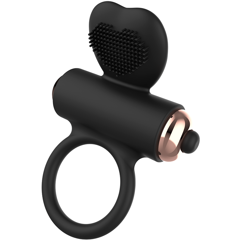 Anello fallico vibrante per stimolazione clitoridea in silicone ergonomico potente e silenzioso, battery inclusa Womanvibe