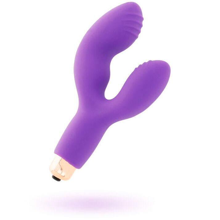 Vibratore stimolatore doppio con stimolazione ano e vagina in silicone Vanix  Womanvibe