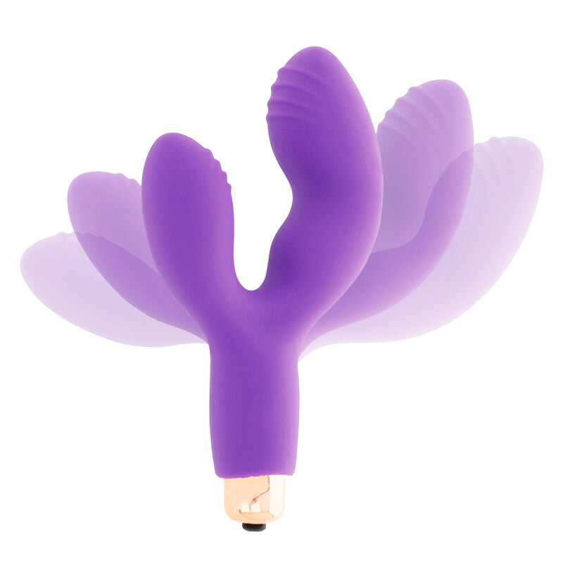 Vibratore stimolatore doppio con stimolazione ano e vagina in silicone Vanix  Womanvibe