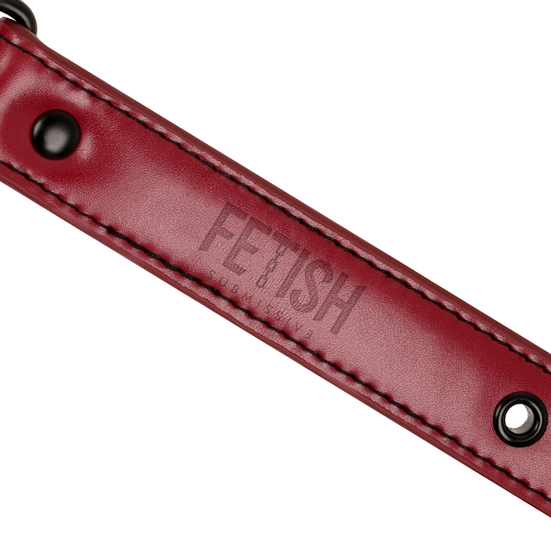 Morso Bavaglio Constrittivo In Pelle Rossa Nera Con Morso A Spera Traspirante Regolabile Bondage