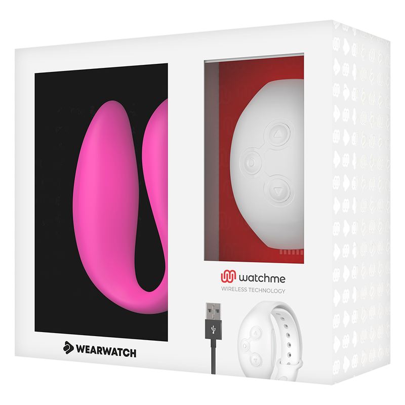 Wearwatch - Watchme Vibratore A Doppia Tecnologia Fucsia / Neve